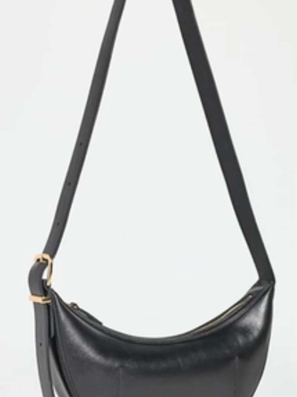 Madewell Black Crescent Leather Crossbody Bag - Women's Shoulder Bag